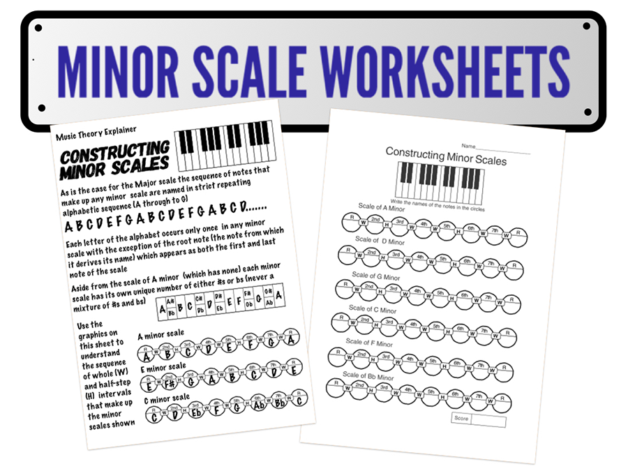 minor scale worksheets