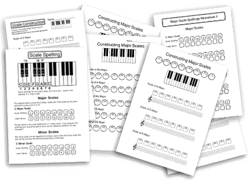 major scale worksheets
